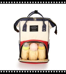 Milk Storage Handheld Canvas Color Backpack Women's Bag Baby Mom Bottle Bag Large Capacity 9 mommy bag