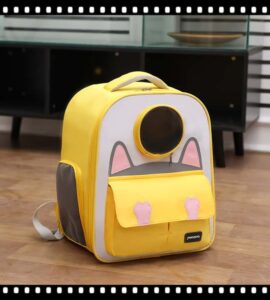 Cat bag, portable pet bag, backpack, breathable pet backpack, all season universal cartoon cat crossbody 7 pet bag