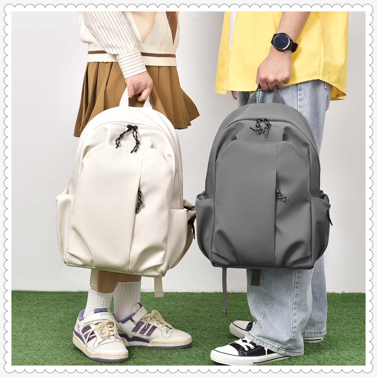 Backpack for boys, high school students, college students, junior high school students, simple campus backpack, fashionable brand backpack for girls, large capacity 1 school bag