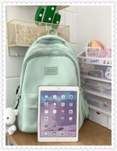 Forest style large capacity high school student backpack, women's simple and versatile Instagram campus style backpack, women's computer backpack 11 school bag