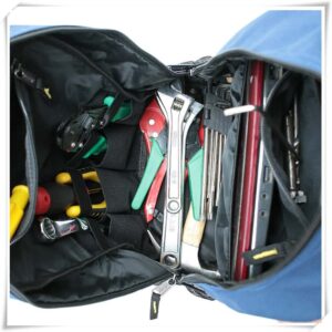 Multi functional shoulder tool backpack, thickened and wear-resistant elevator repair backpack, Oxford cloth leisure tool kit 5 tool bag